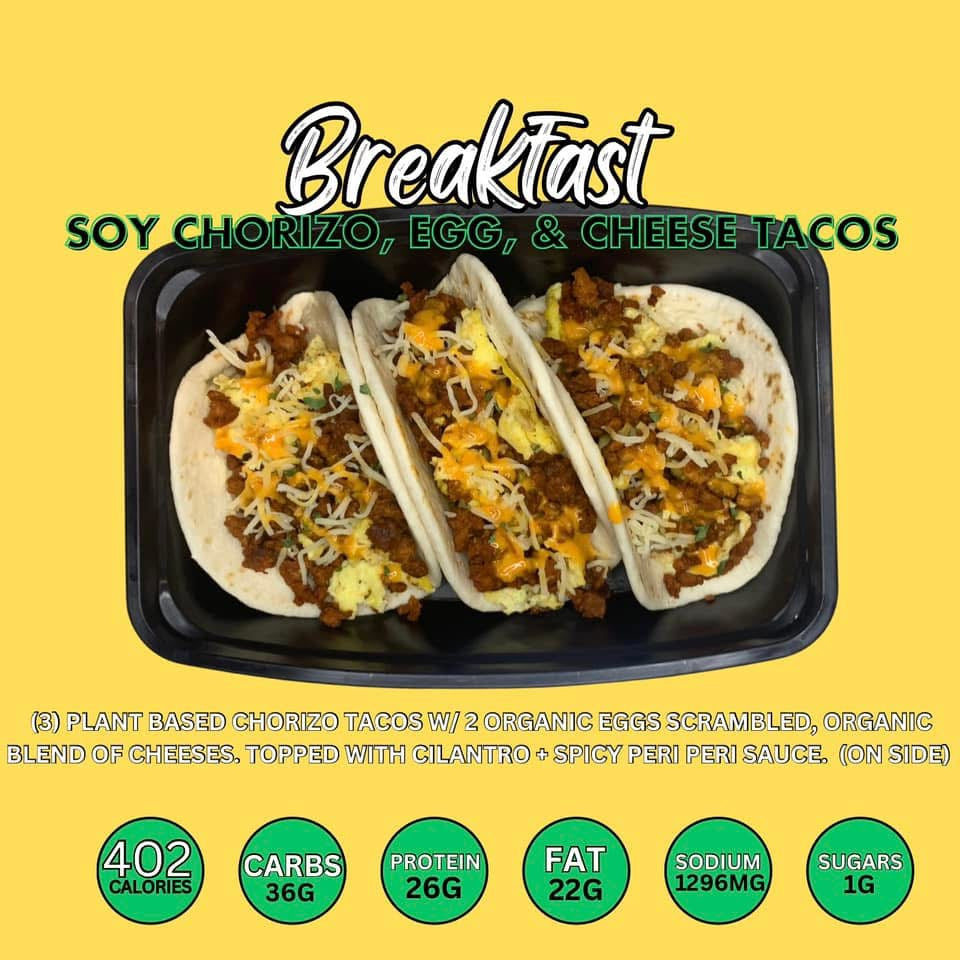 Soy Chorizo Breakfast Tacos